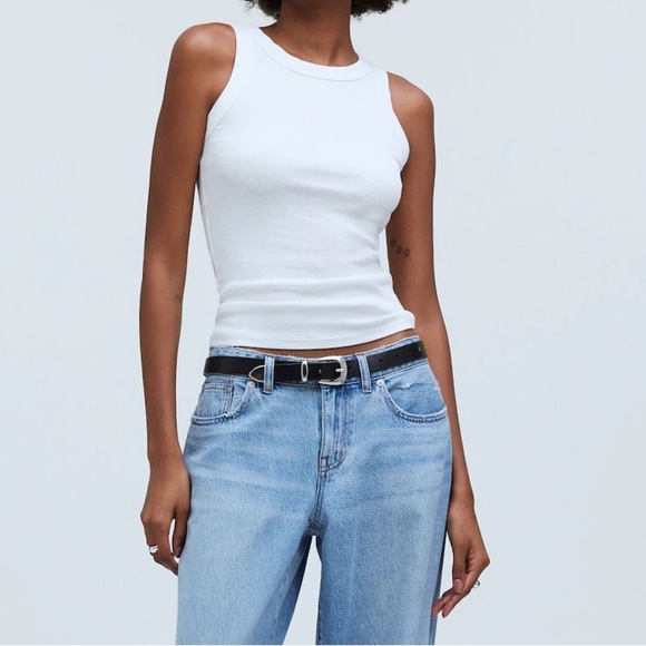 Madewell Tops - Madewell supima rib cutaway tank in white